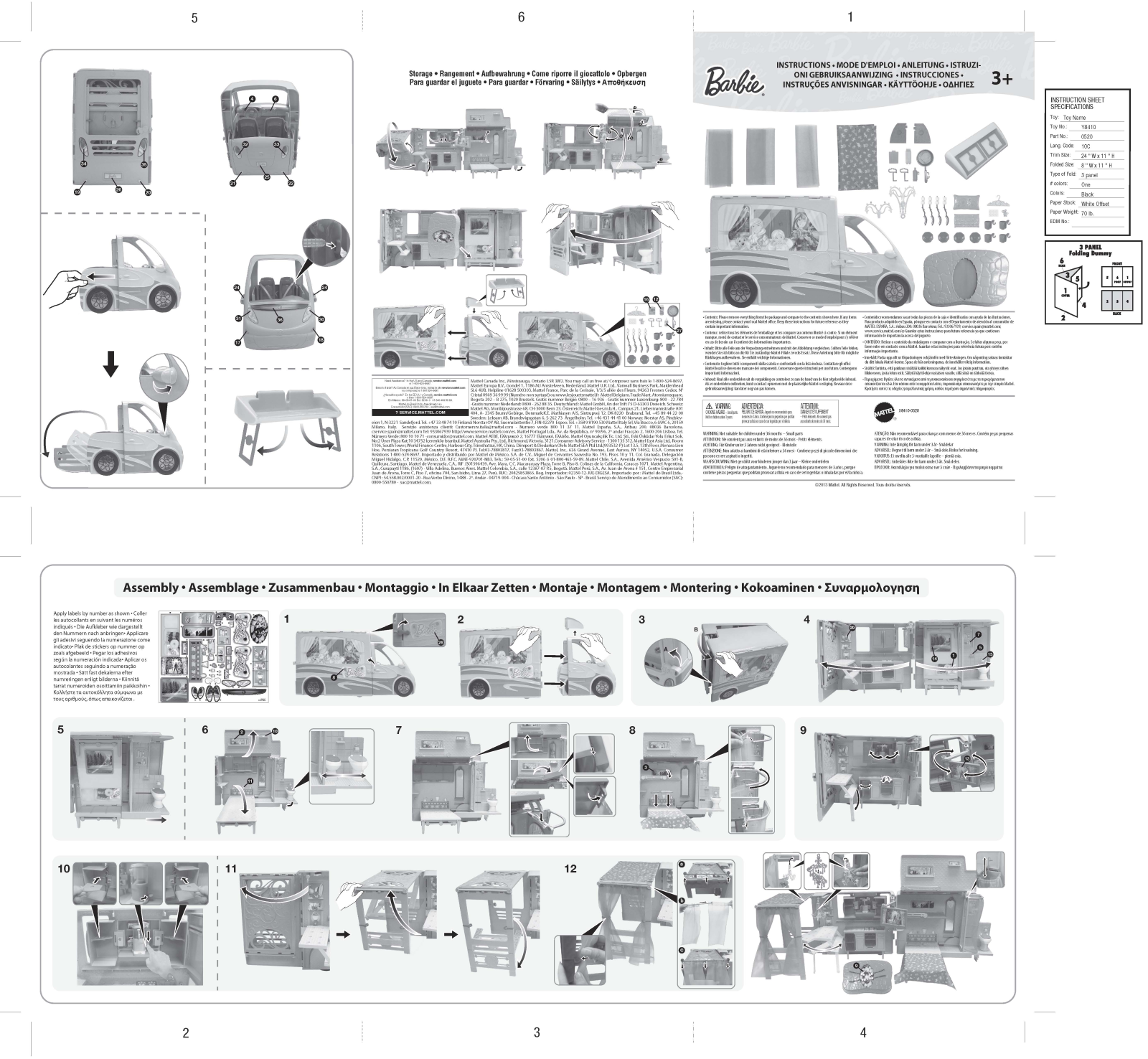 Fisher-Price BCF17, X8410 Instruction Sheet