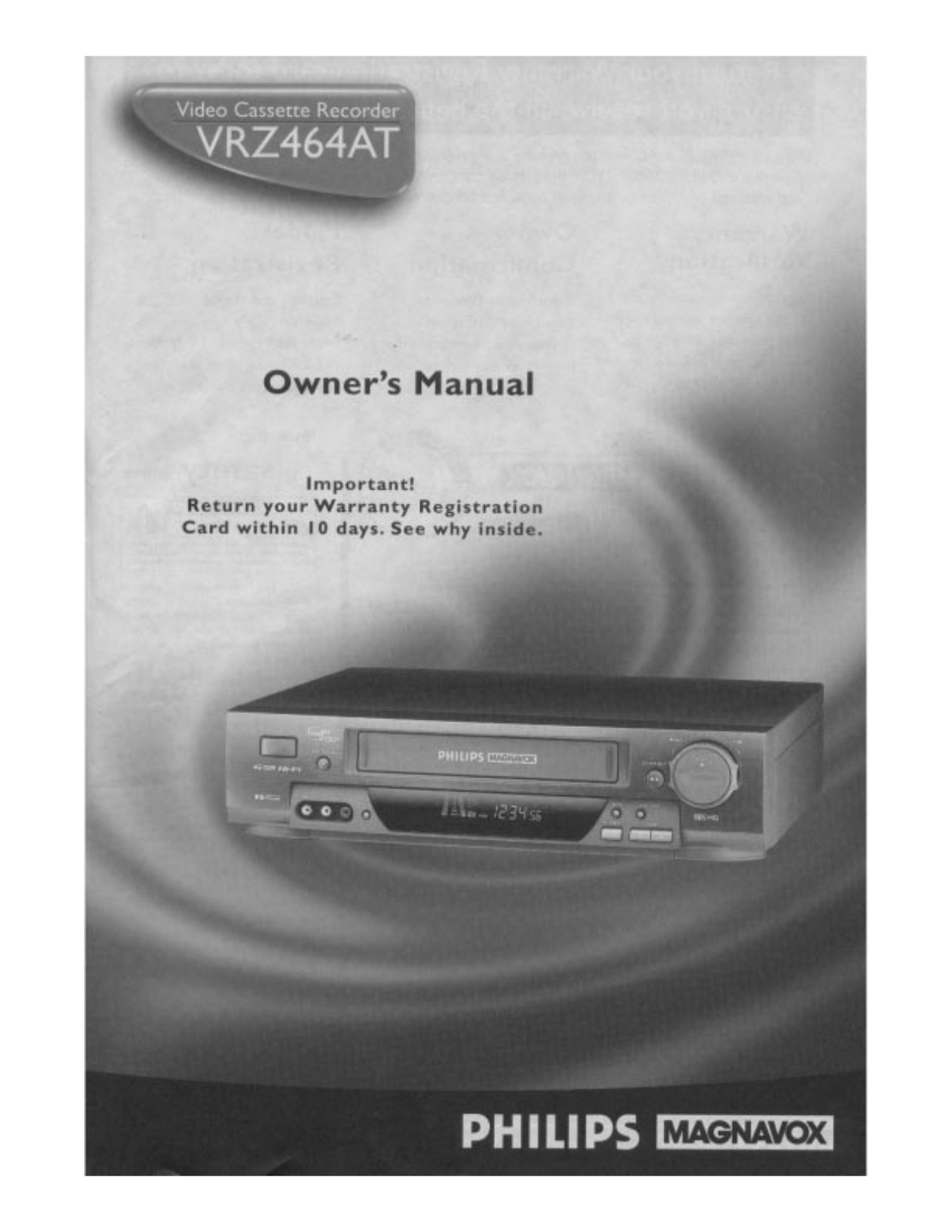 Philips VRZ464AT User Manual