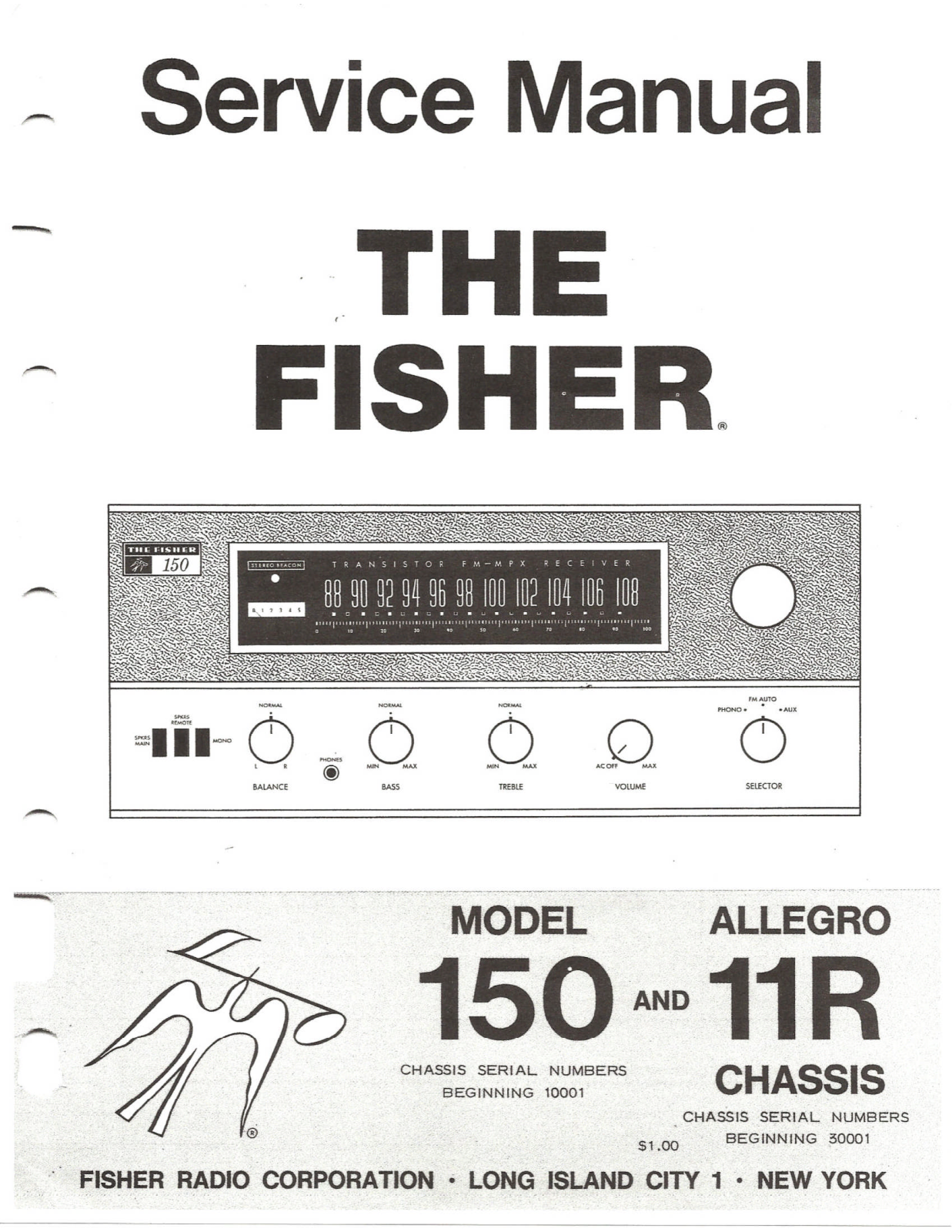 Fisher ALLEGRO-11-R, 150 Service Manual