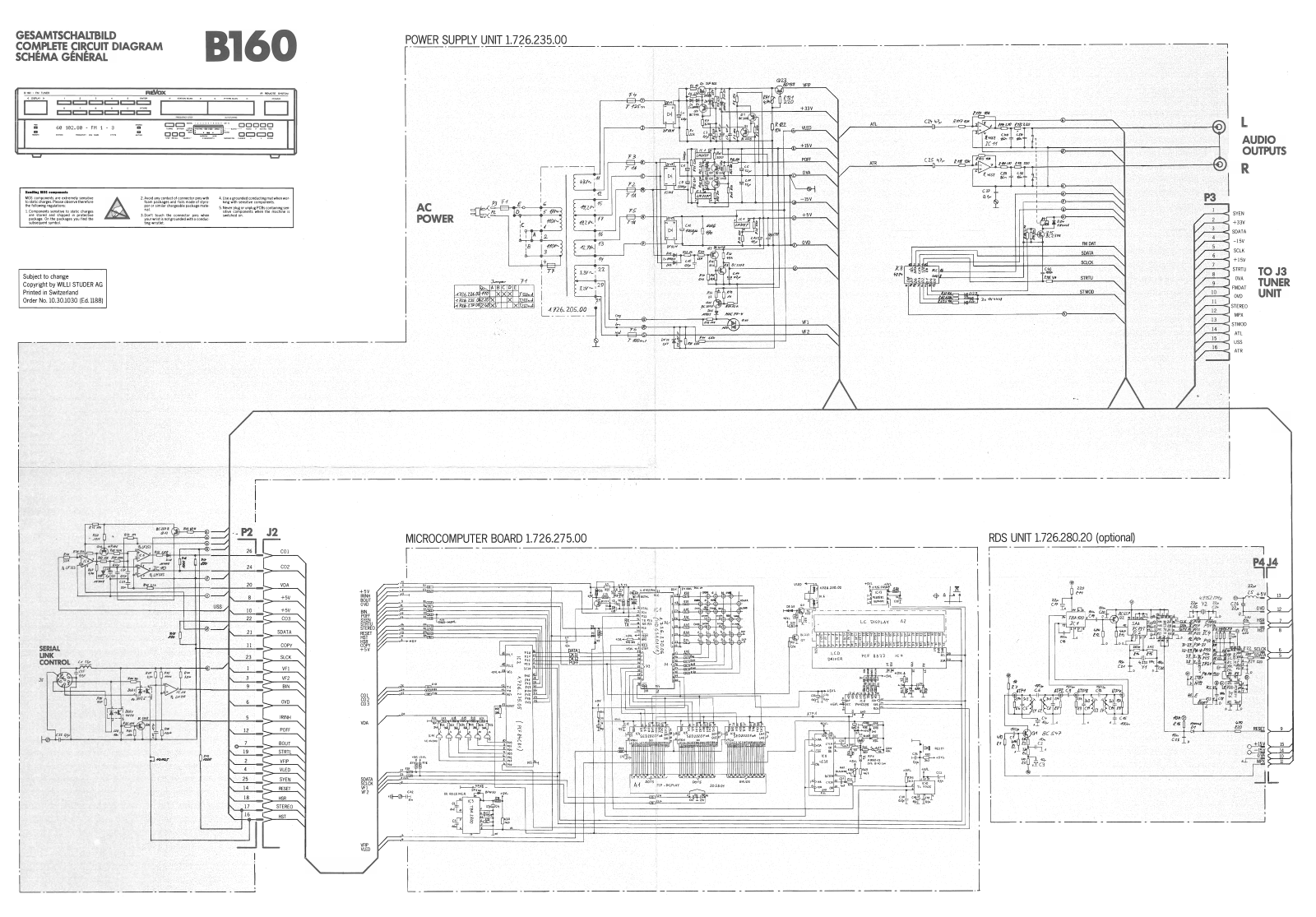 Revox B-160 Schematic