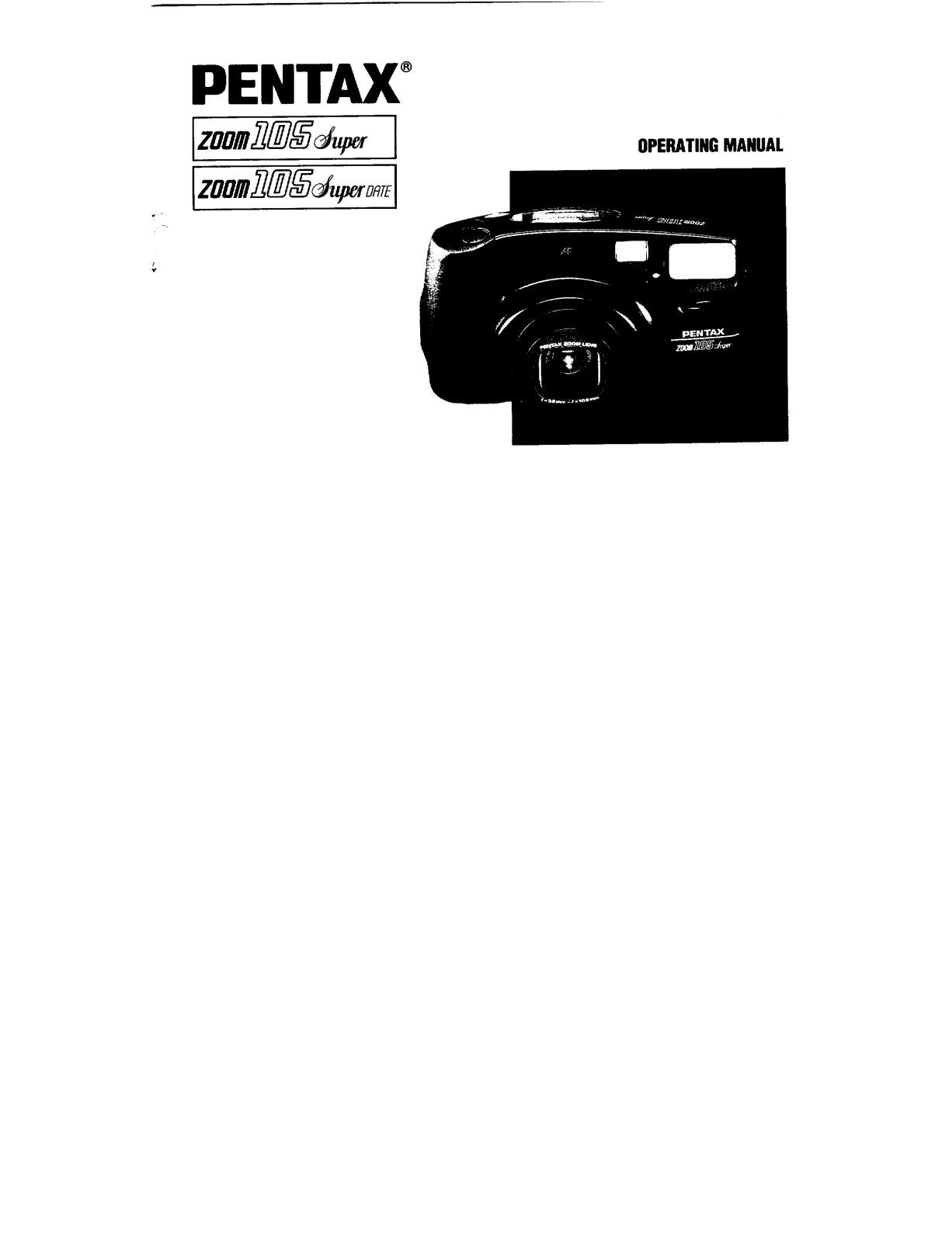 Pentax IQZoom 105, Zoom 105 Super Operating Manual