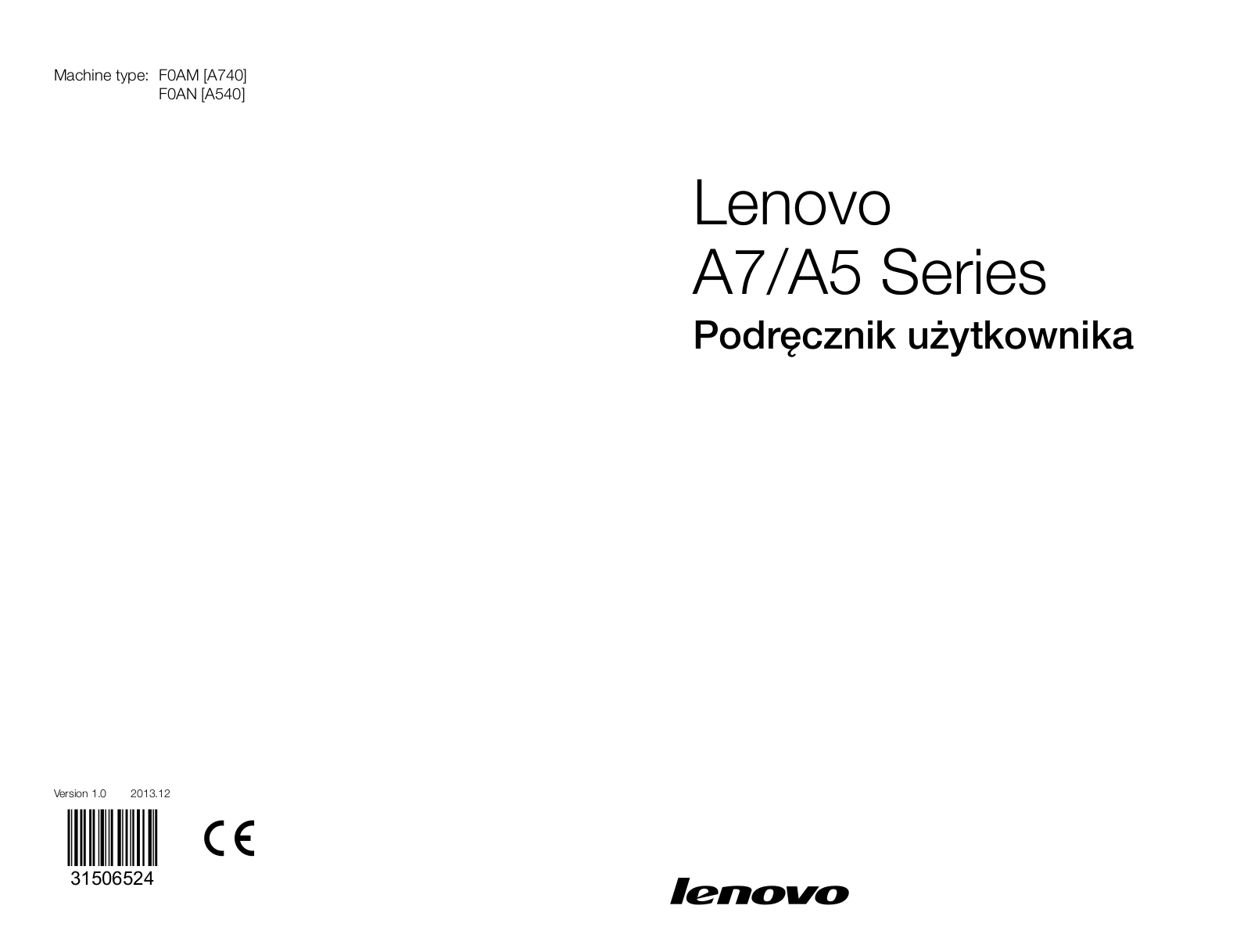 Lenovo IdeaCentre A5 Series User Guide