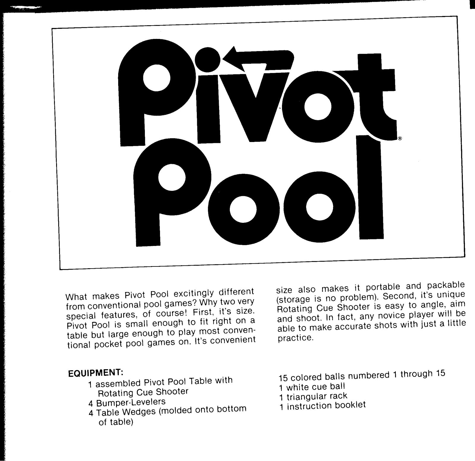 Hasbro PIVOT POOL User Manual