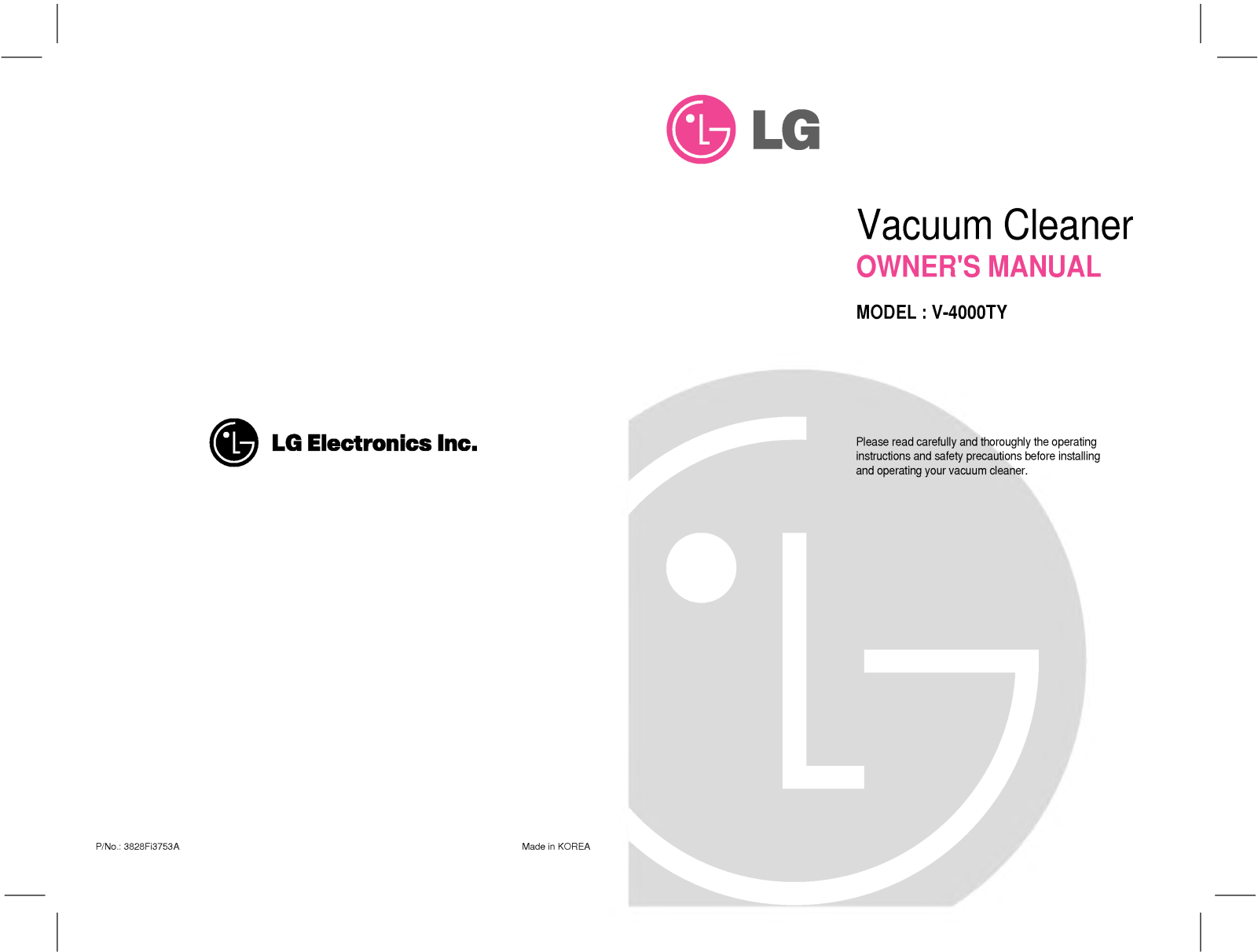 LG V-4000T User Manual