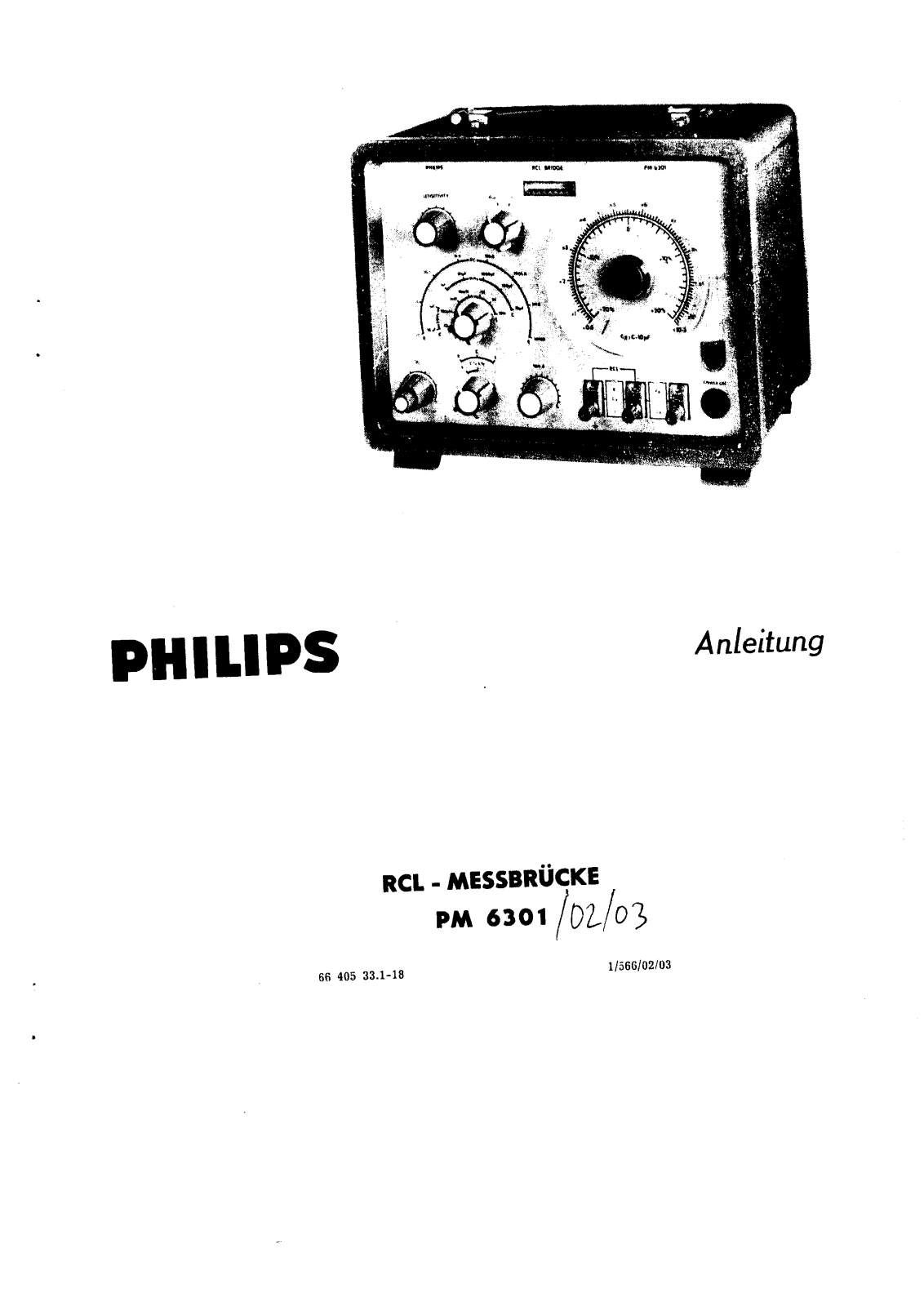 Philips PM-6303, PM-6302, PM-6301 Service Manual