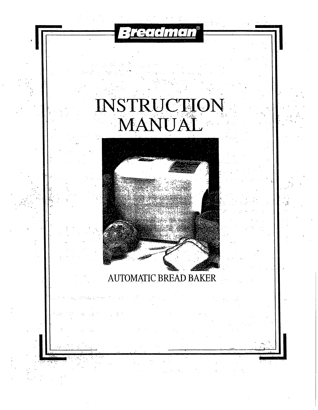 Breadman TR500A User Manual