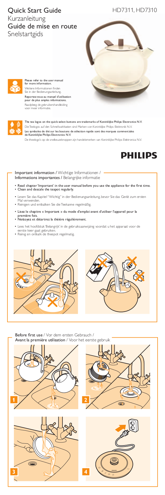 Philips Teezubereiter User Manual