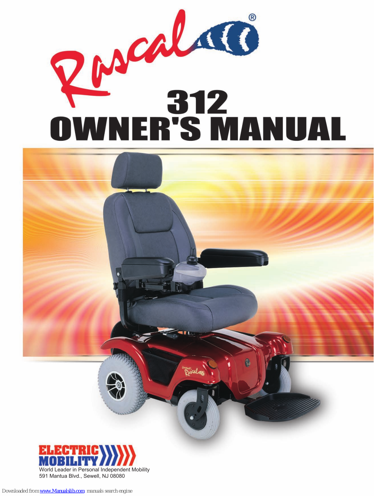 Electric Mobility Rascal 312 Owner's Manual