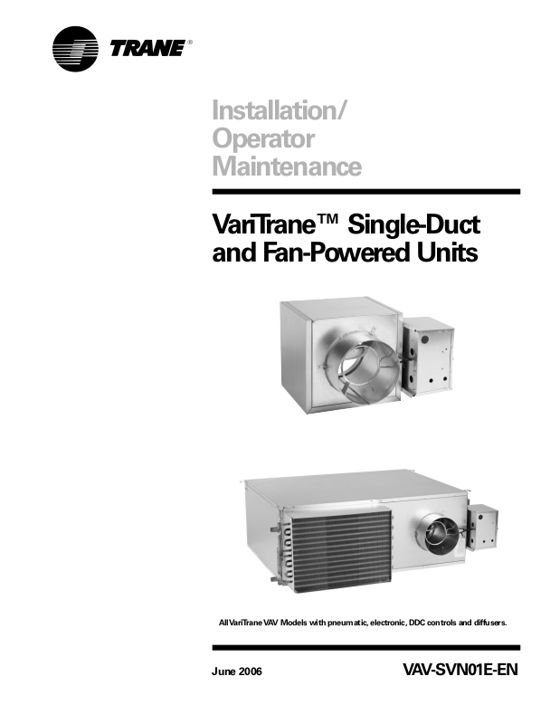 Trane VAV-SVN01E-EN User Manual