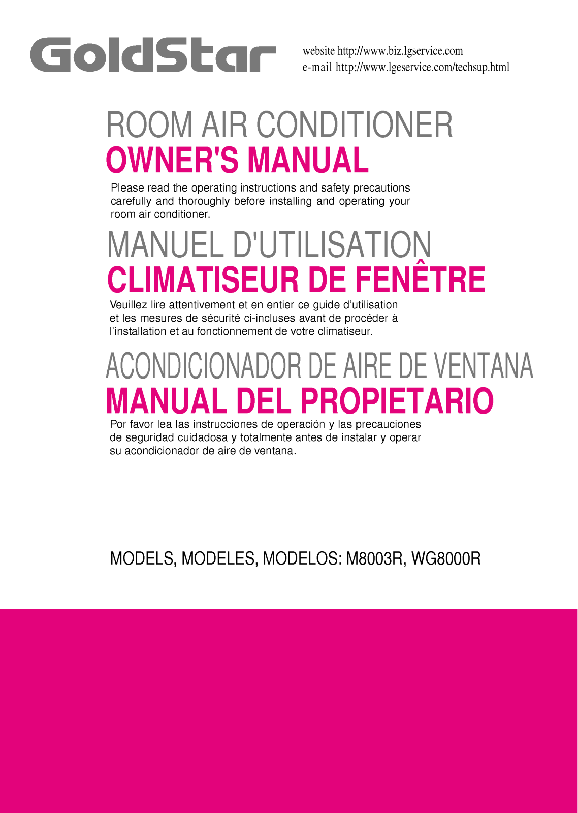 LG M8003R User Manual