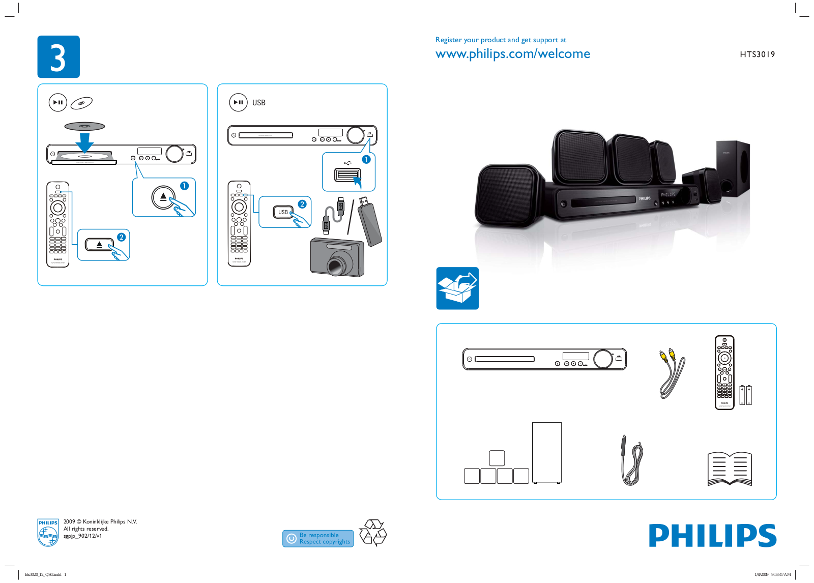 Philips HTS3019 User Manual