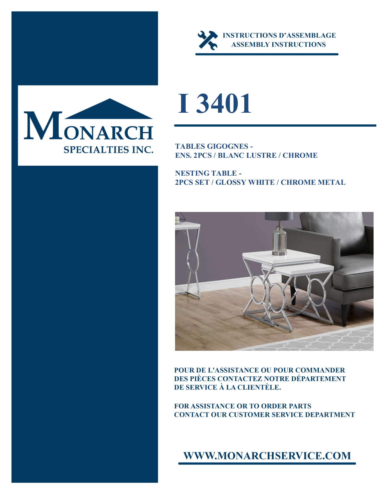 Monarch I3401 Assembly Guide - ManualMachine.com