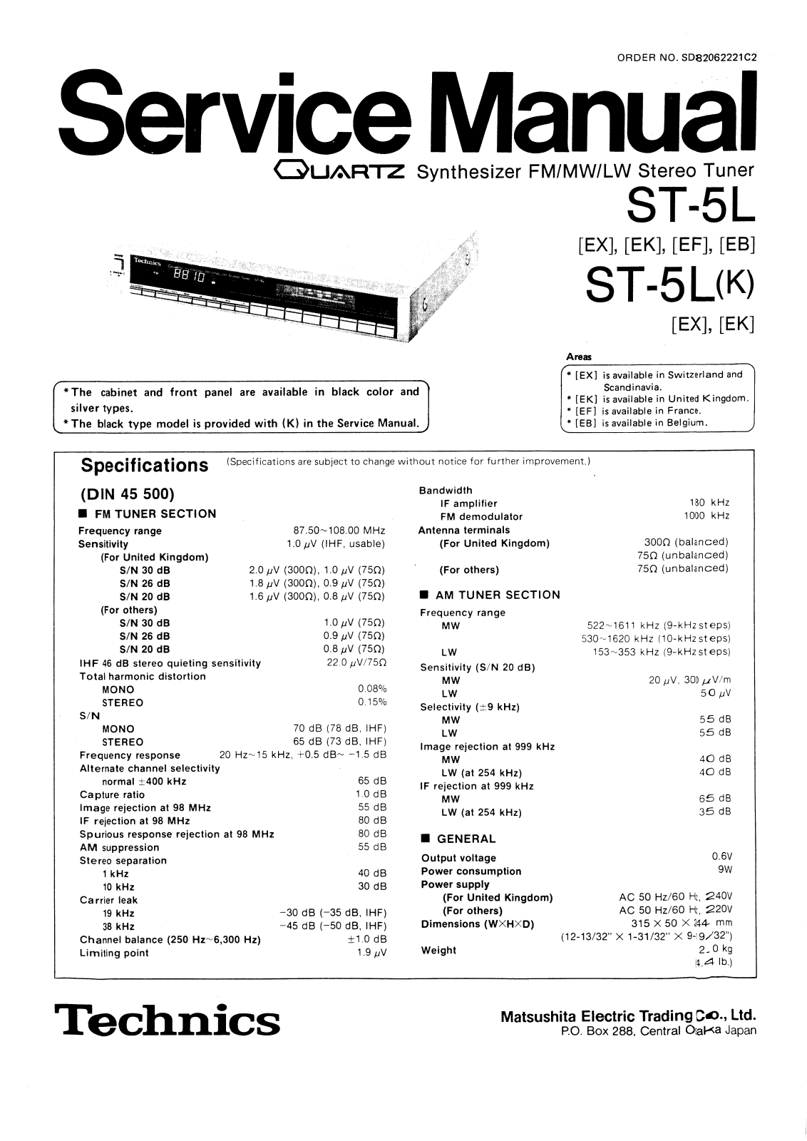 Technics ST-5L Service Manual