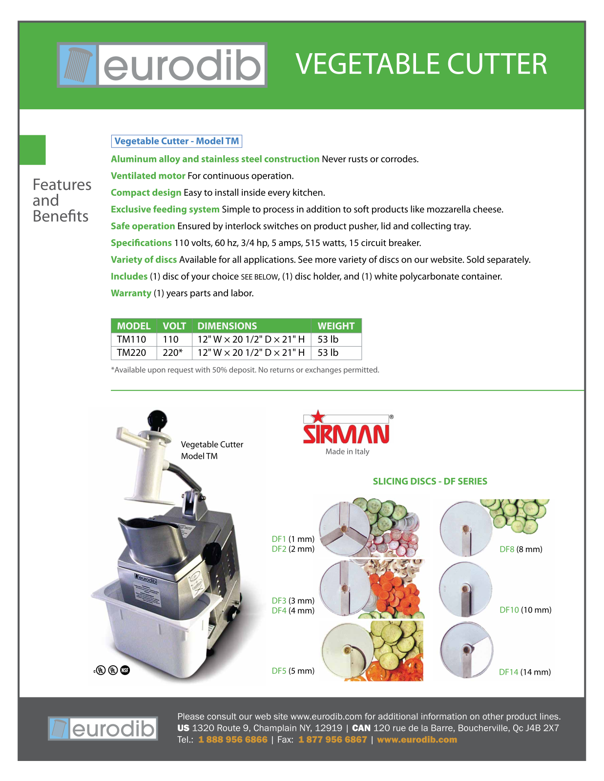 Eurodib TM220 User Manual