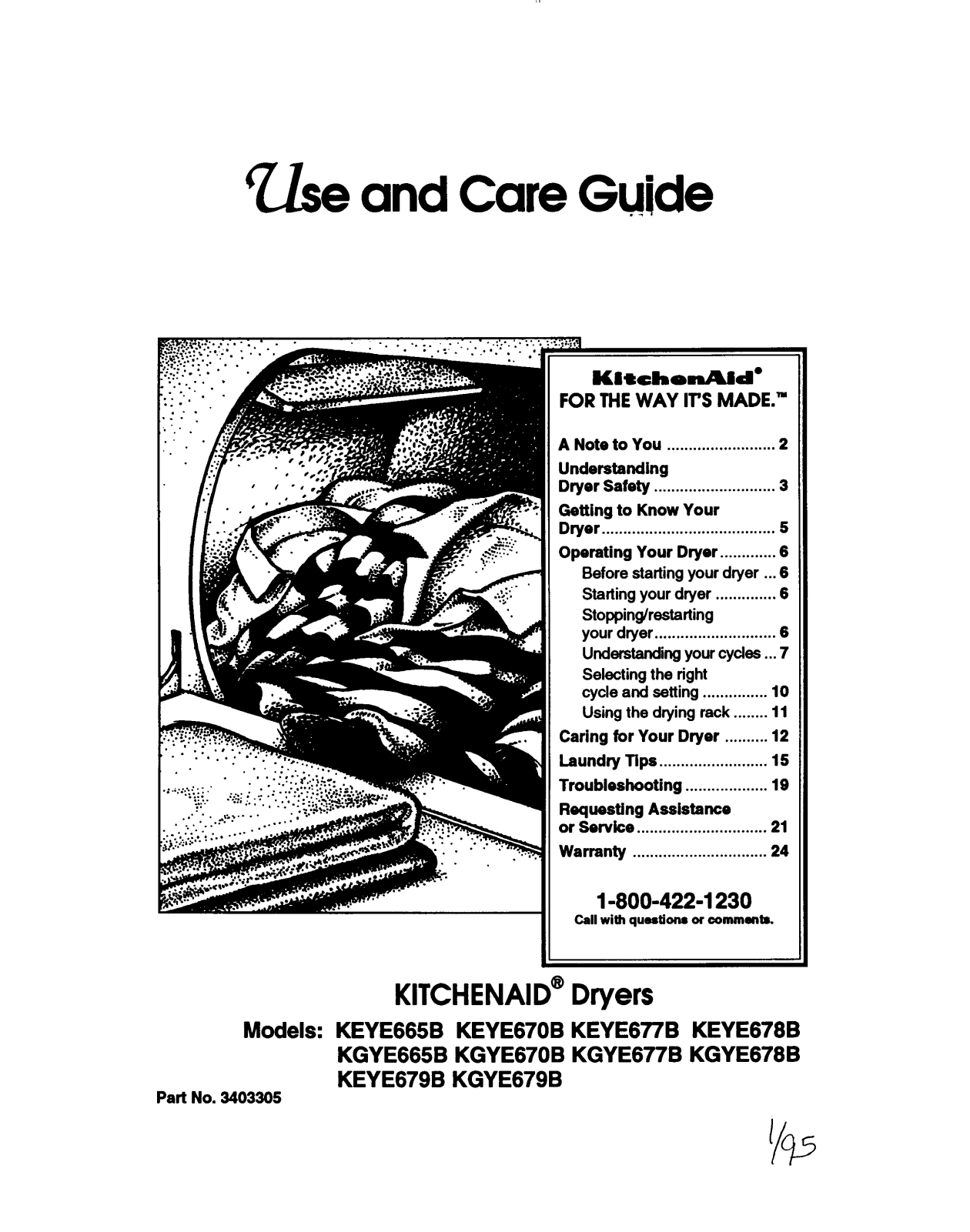 KitchenAid KEYE670B, KEYE677B, KEYE678B, KGYE665B, KGYE670B Owner's Manual