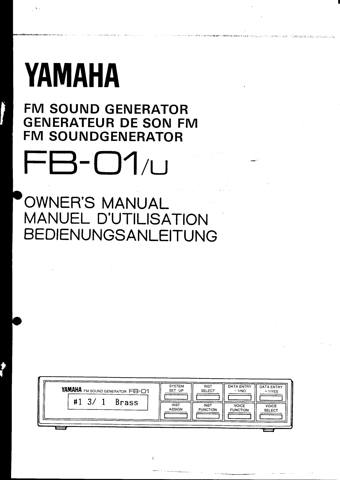 Yamaha FB-01/U Owner's Manual