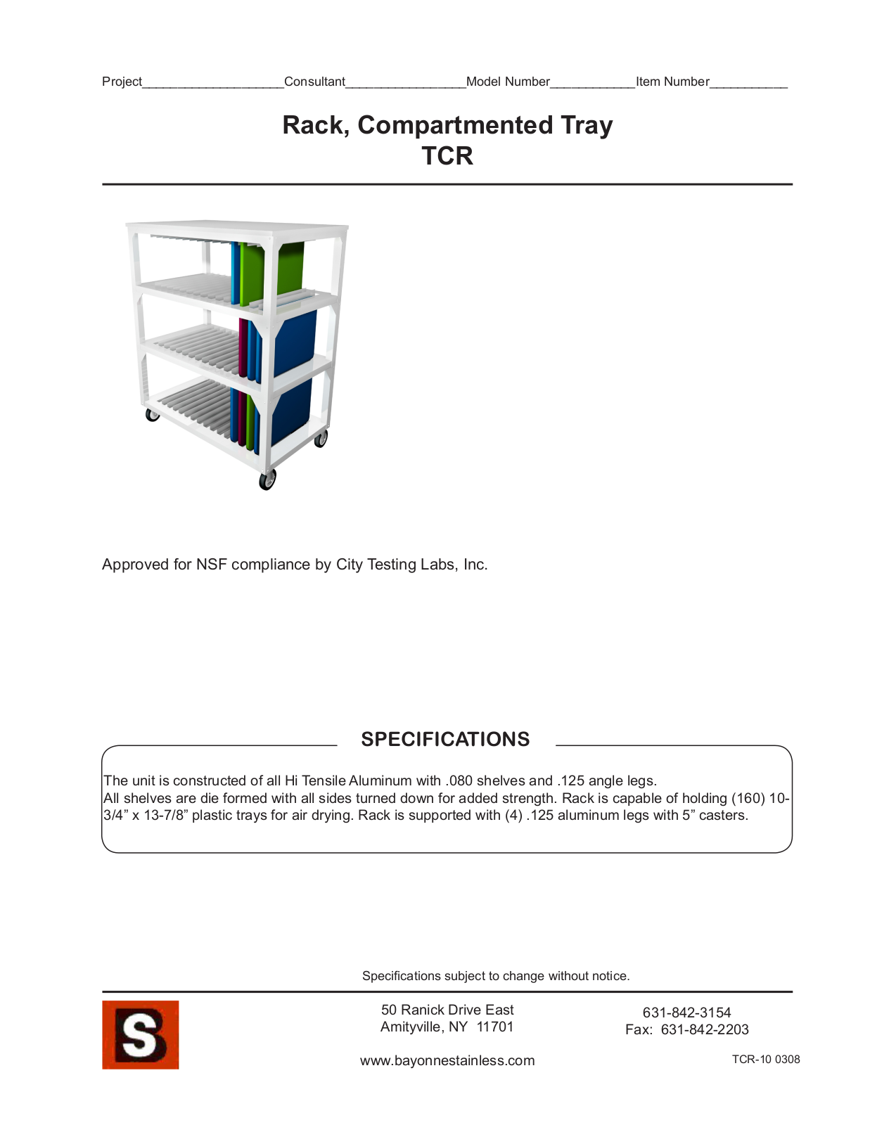 Bayonne TCR User Manual