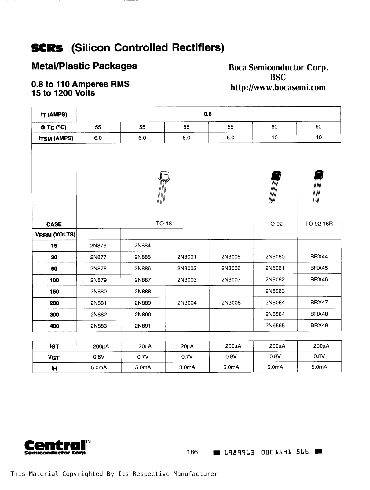 BOCA BRX49, BRX48, BRX47, BRX46, BRX45 Datasheet