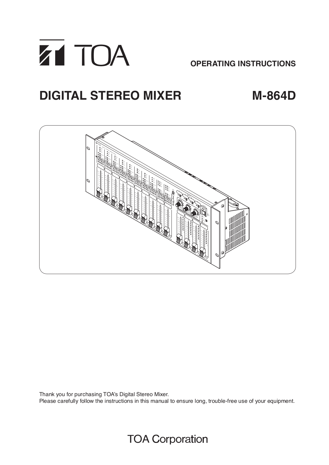 Toa M-864D User Manual