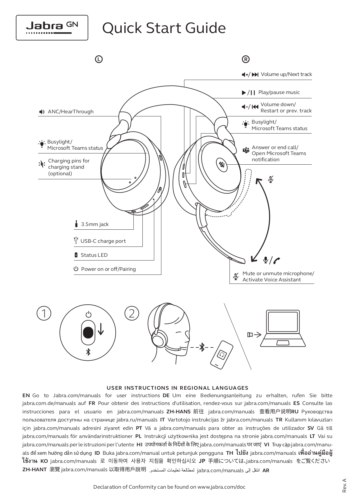 Jabra Evolve2 Quick Start Guide