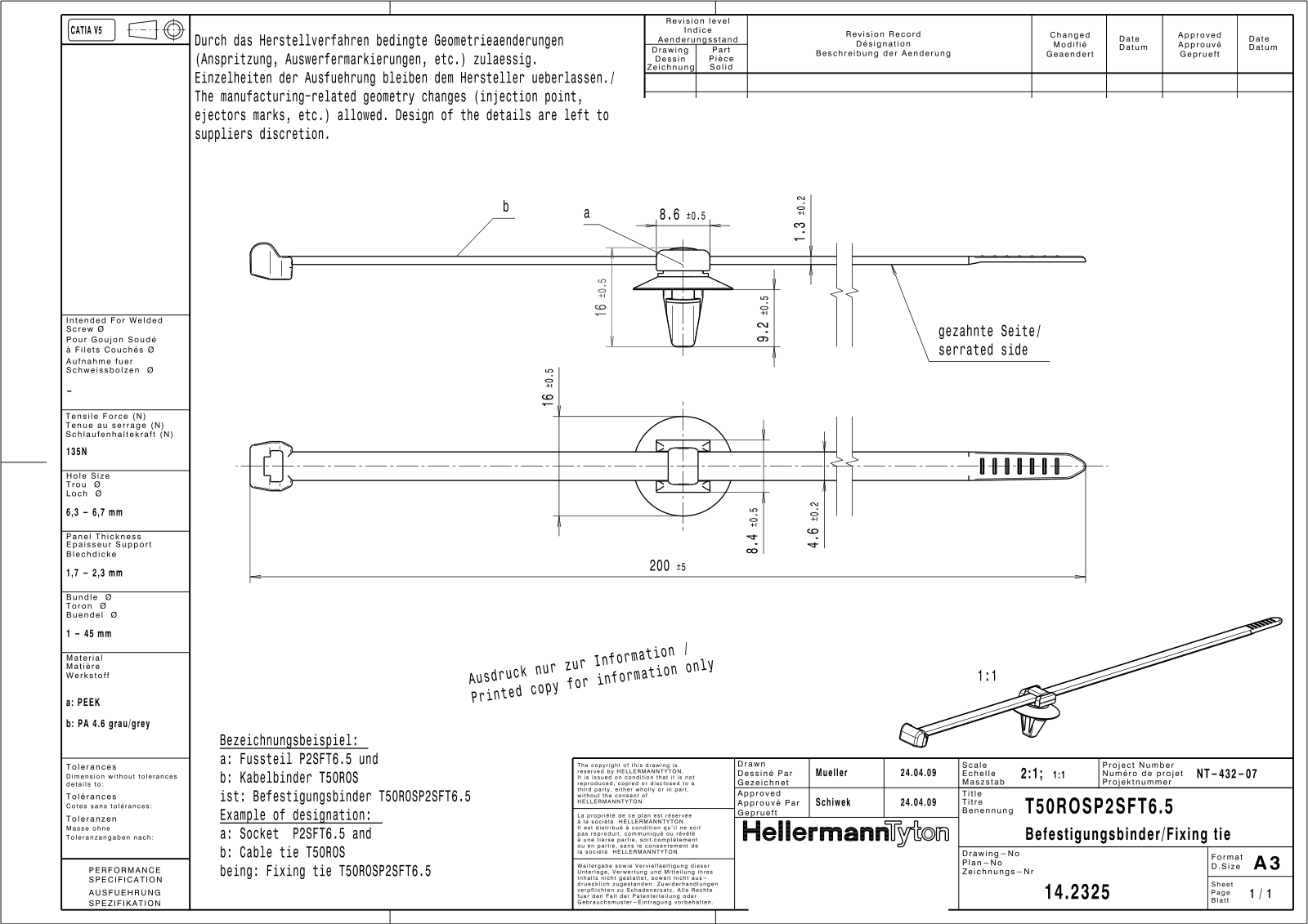 HellermannTyton T50ROSP2SFT6.5 Reference Drawing - ManualMachine.com