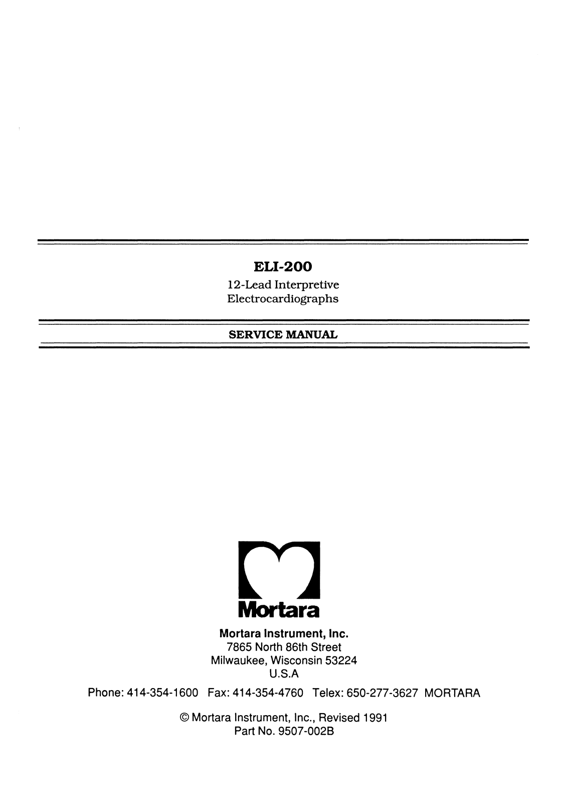 Mortara ELI-200 User manual - ManualMachine.com