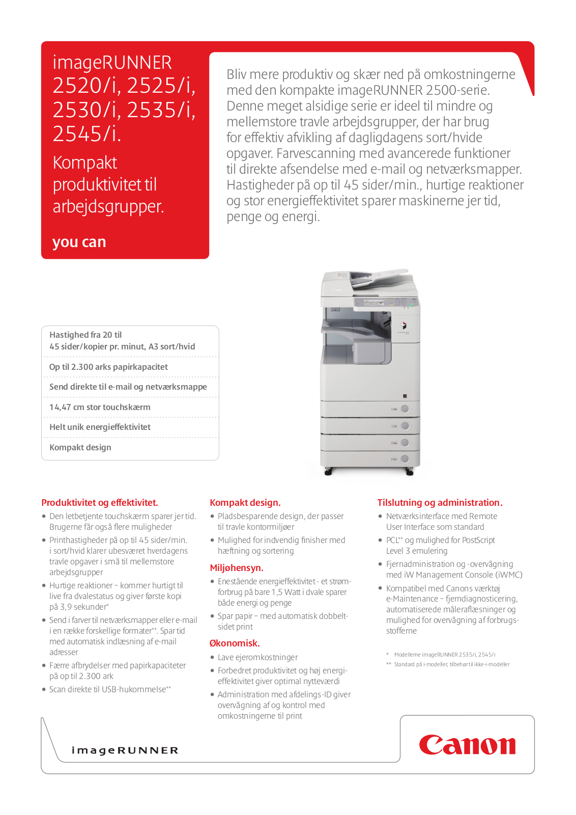 Canon IR 2500 BROCHURE