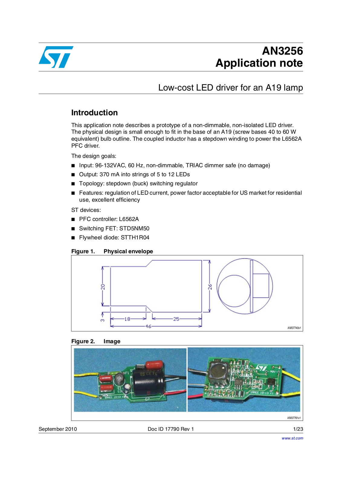 ST AN3256 Application note