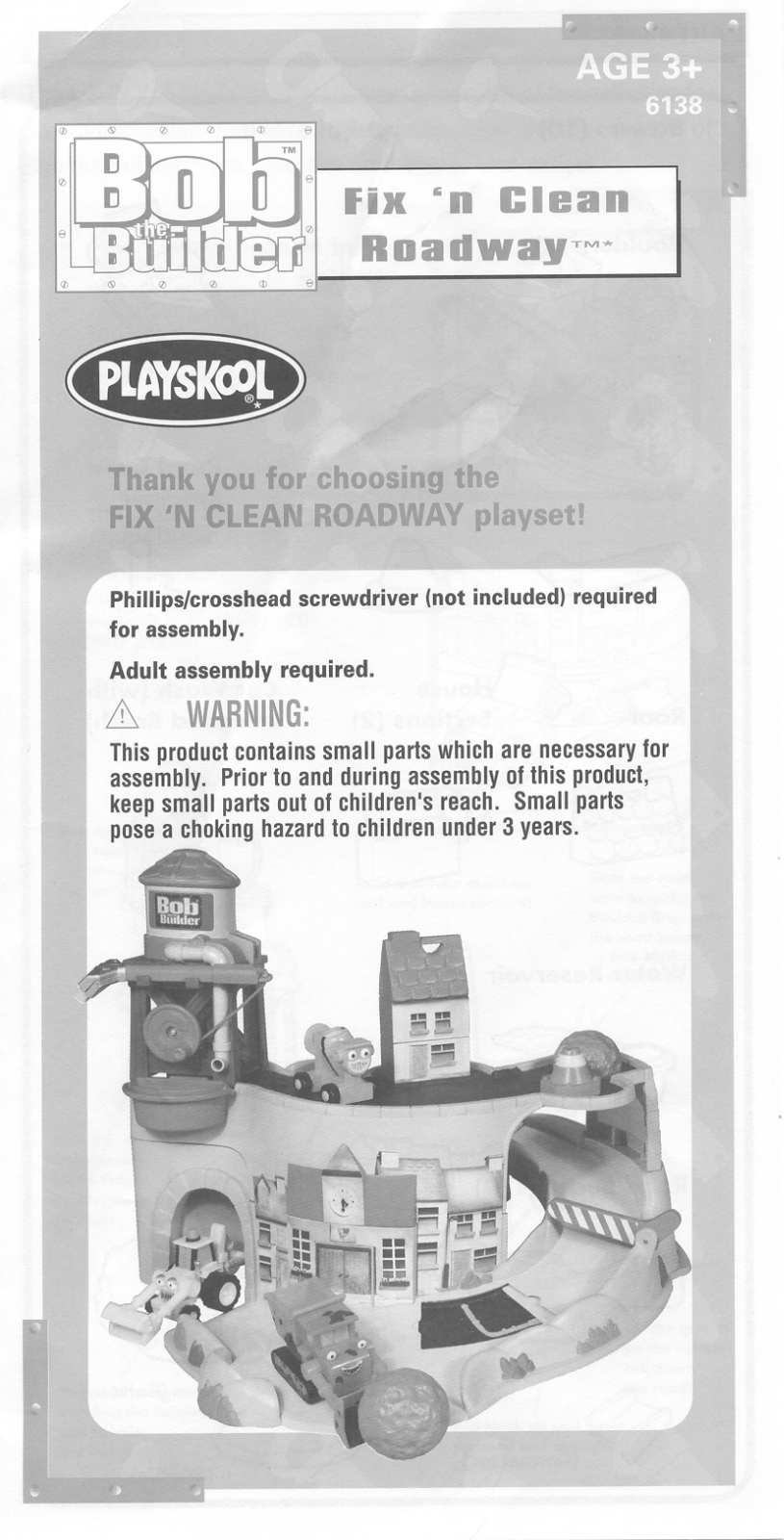 HASBRO Bob the Builder Fix 'n Clean Roadway User Manual