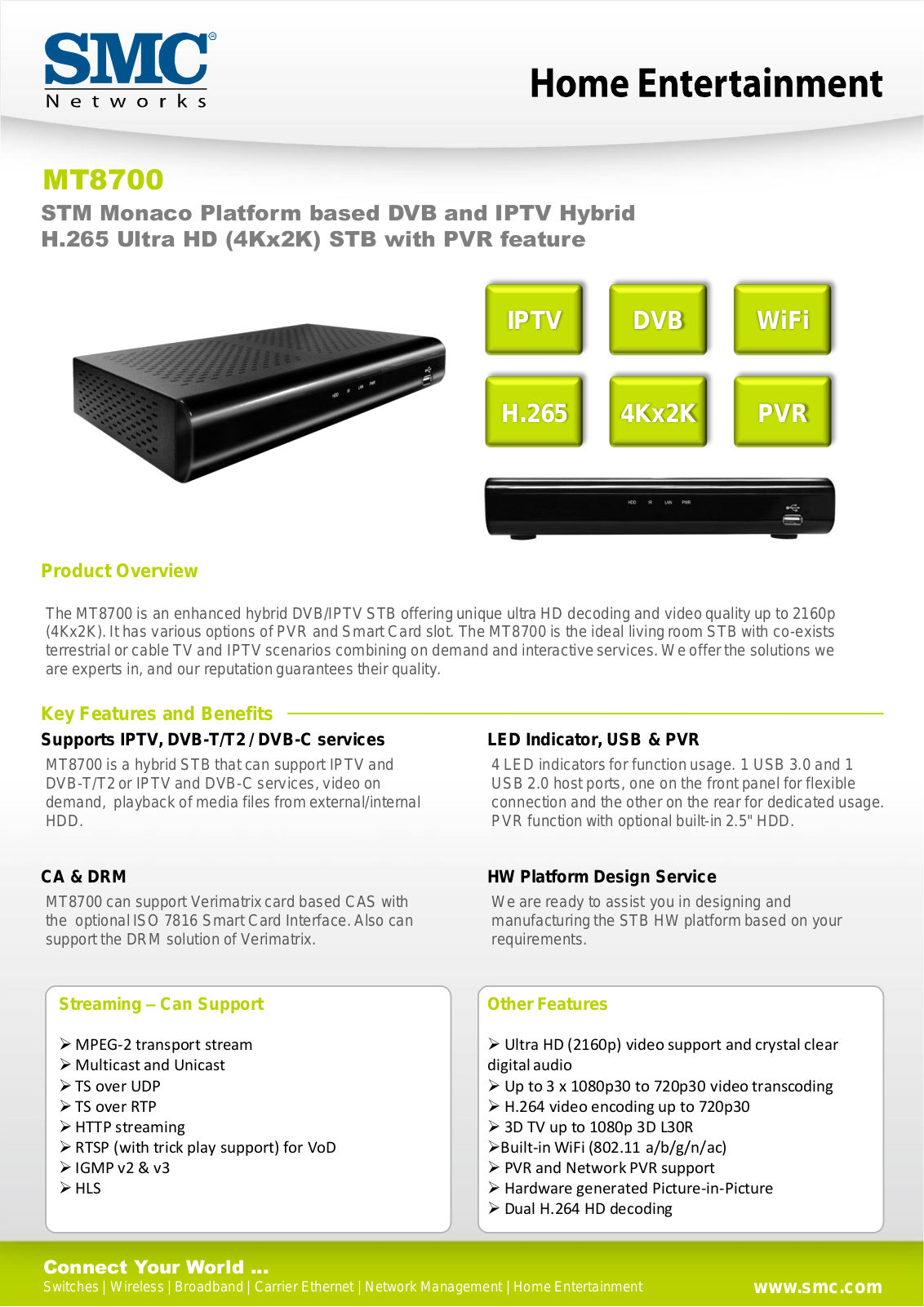 SMC Networks Mt8700 Datasheet