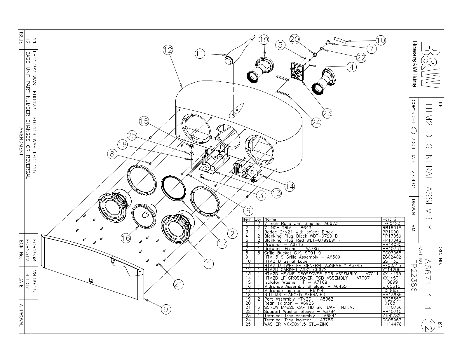 Bowers and Wilkins HTM-2-D Service manual