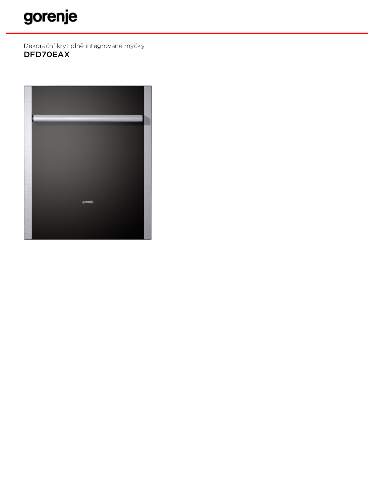 Gorenje DFD 70 EAX User Manual