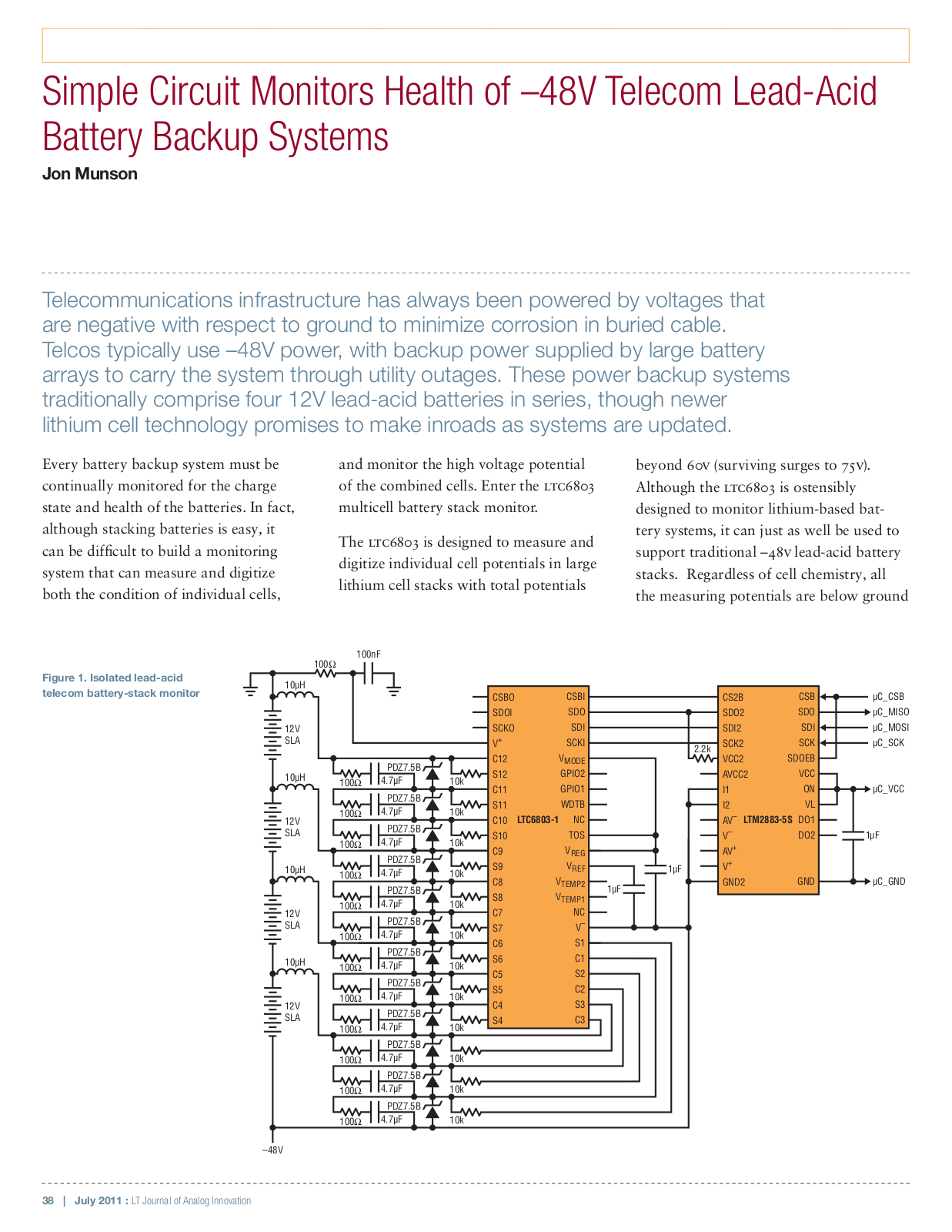 LINEAR TECHNOLOGY LTC6803 Technical data