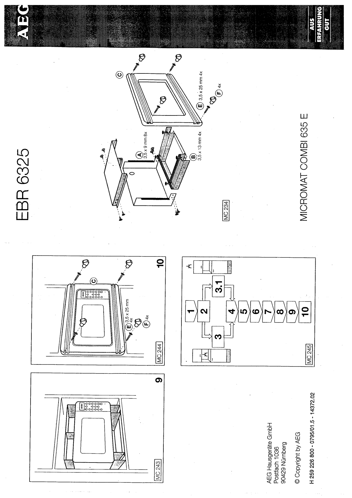 Aeg-electrolux EBR6325 B User Manual