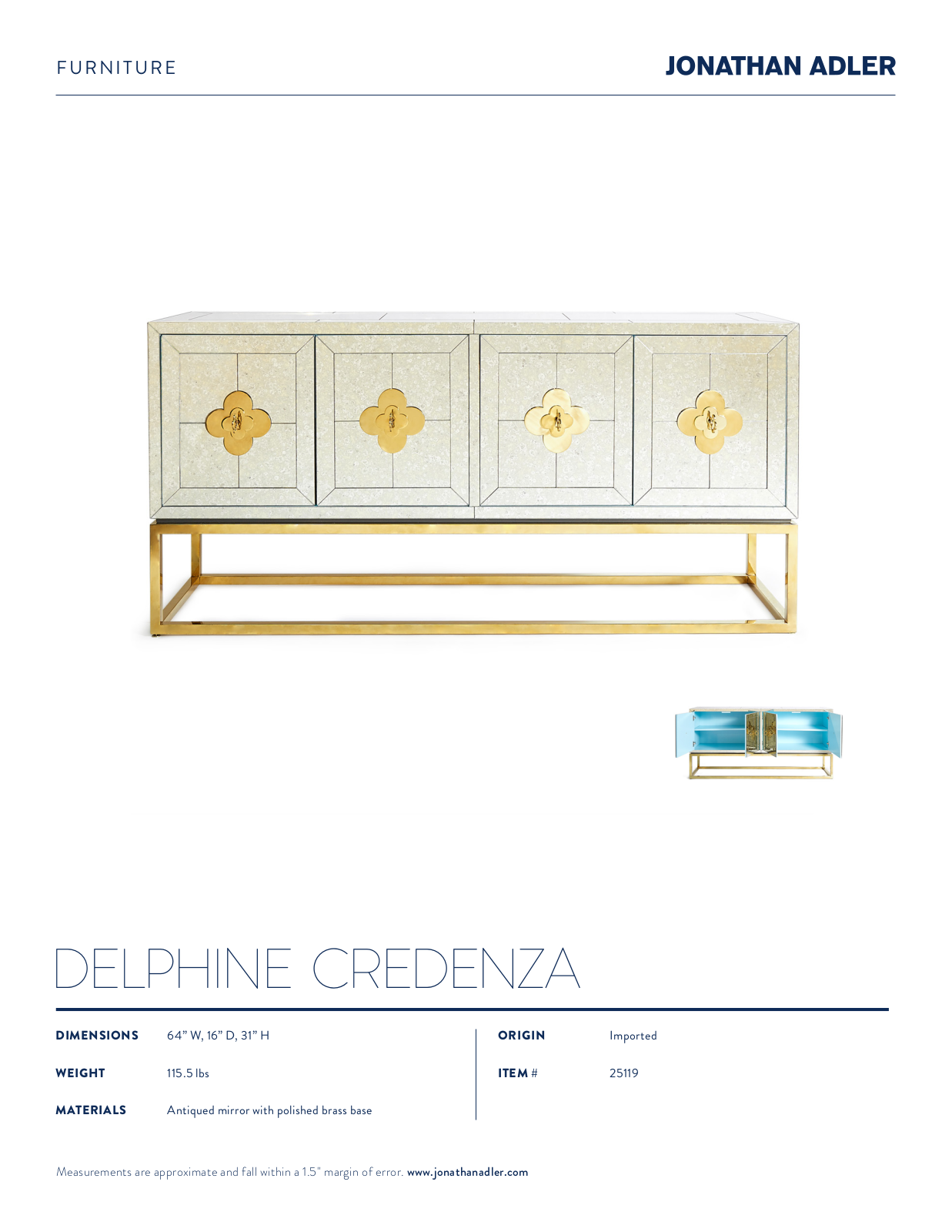 Jonathan Adler XJA1958 Specifications - ManualMachine.com