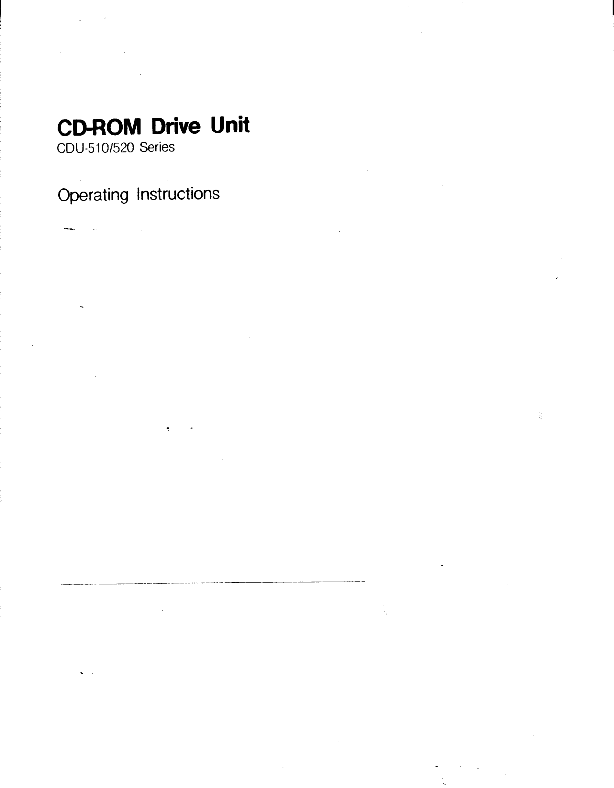 Sony CD-U510 User Manual