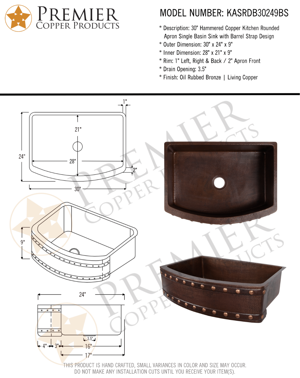 Premier Copper Products IER1949 Specifications - ManualMachine.com