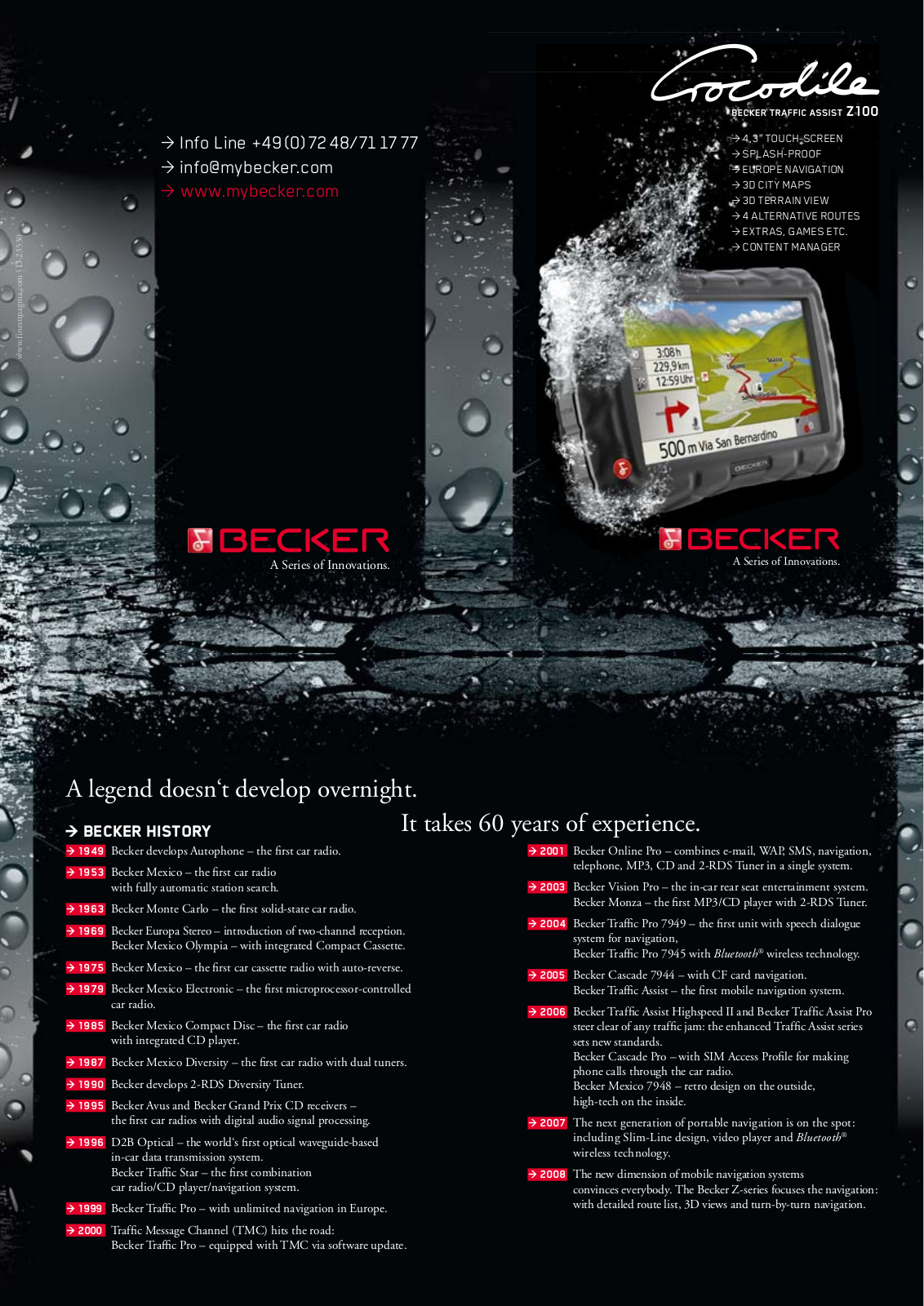 Becker TRAFFIC ASSIST Z100 POI, CROCODILE POI FINDER User Manual