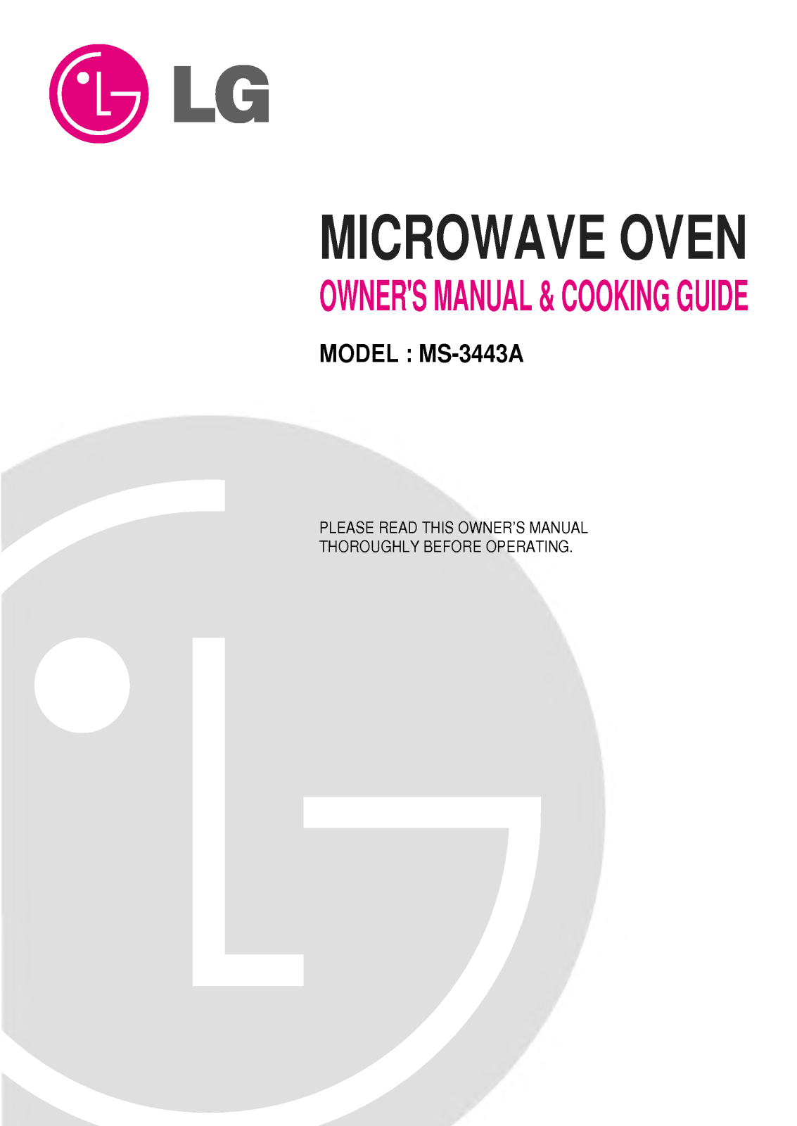 LG MS-3443A User Manual