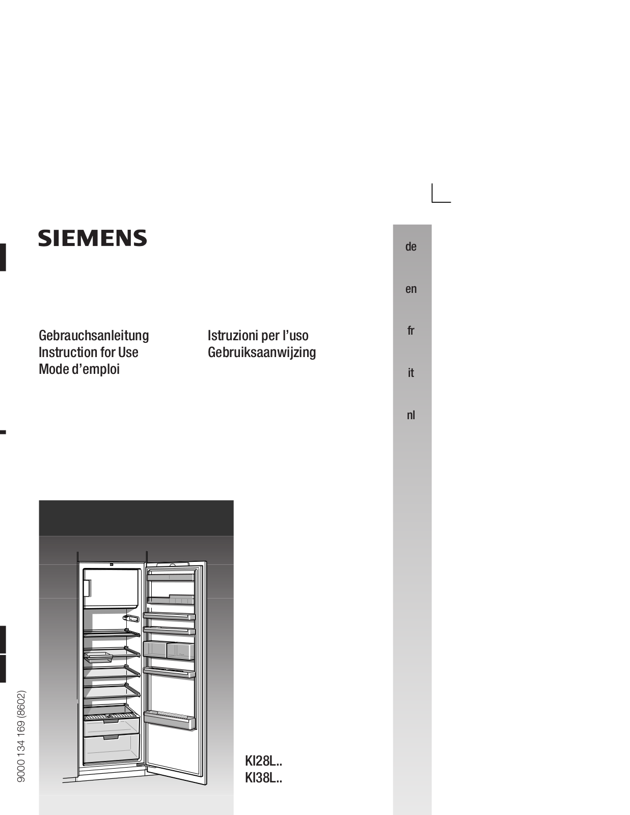 SIEMENS KI28LA40FF, KI38LA50FF, KI38LA40FF, KI38LA40 User Manual