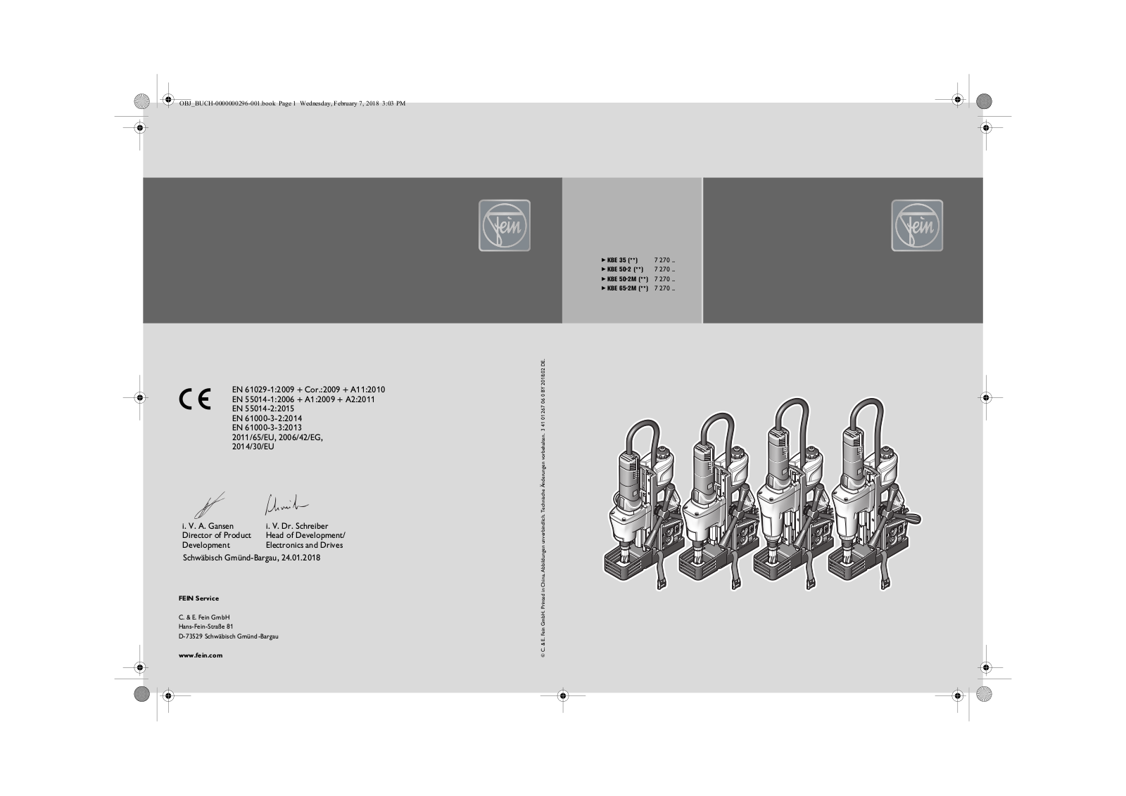 Fein 72705060000 operation manual