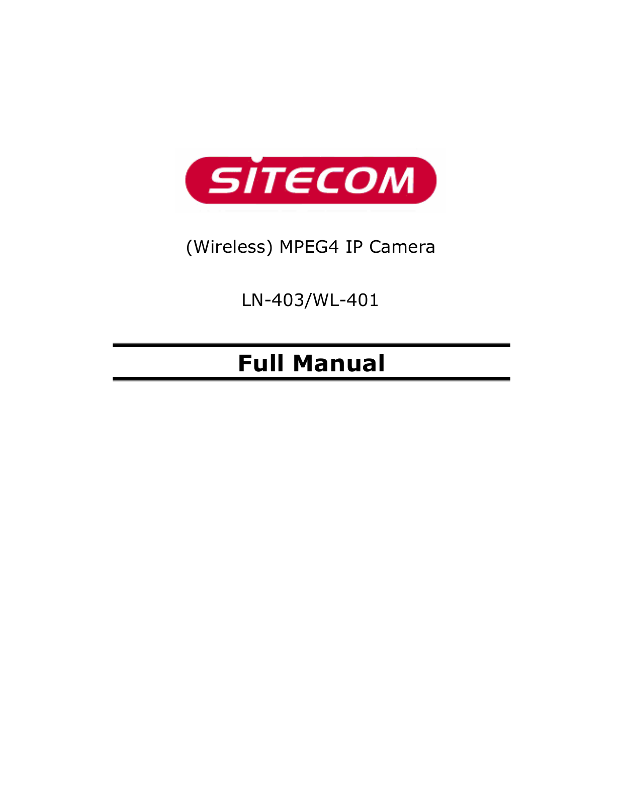 Sitecom WL-401, NL-403 User Manual