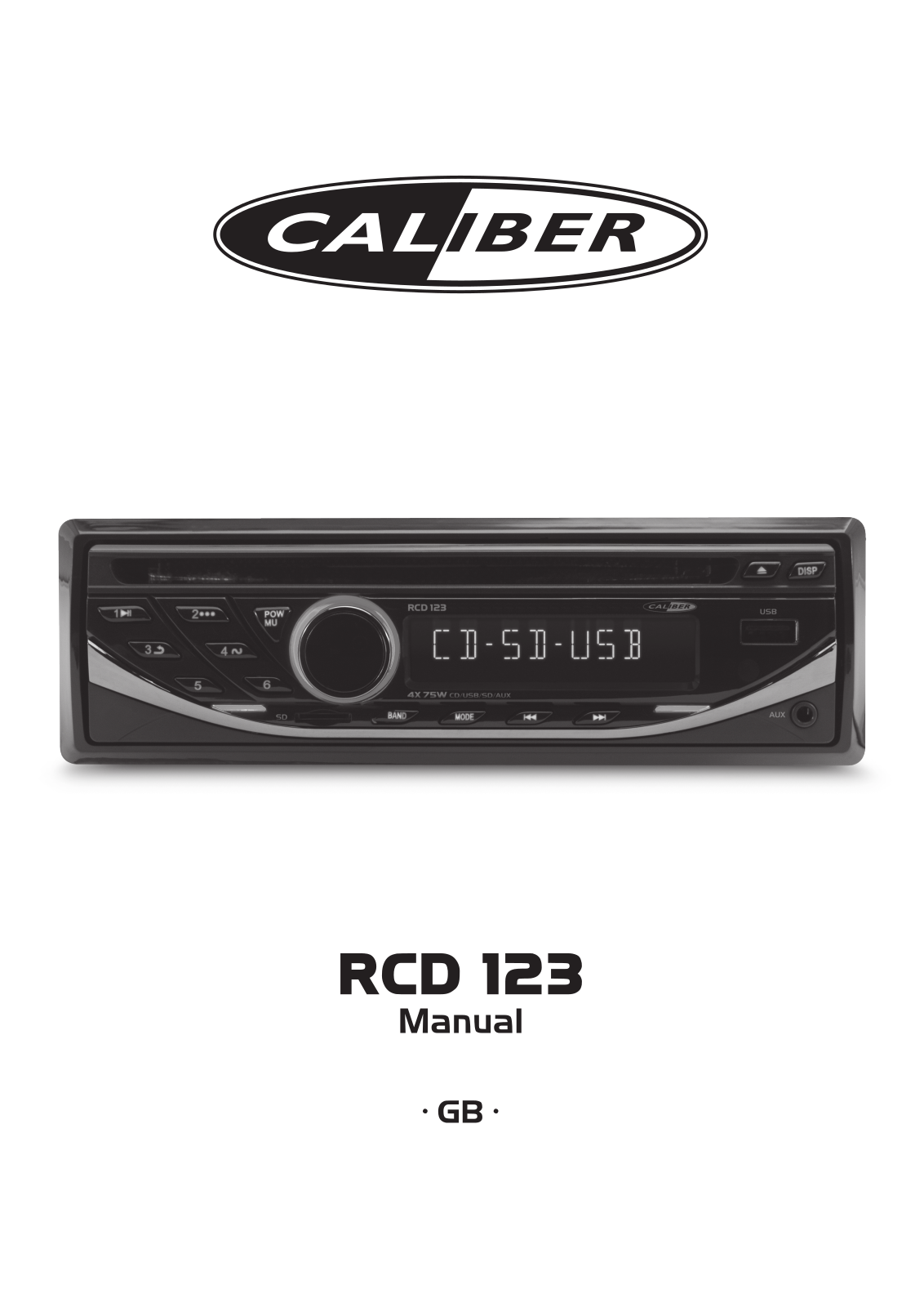 Caliber Audio Technology RCD123 User Manual