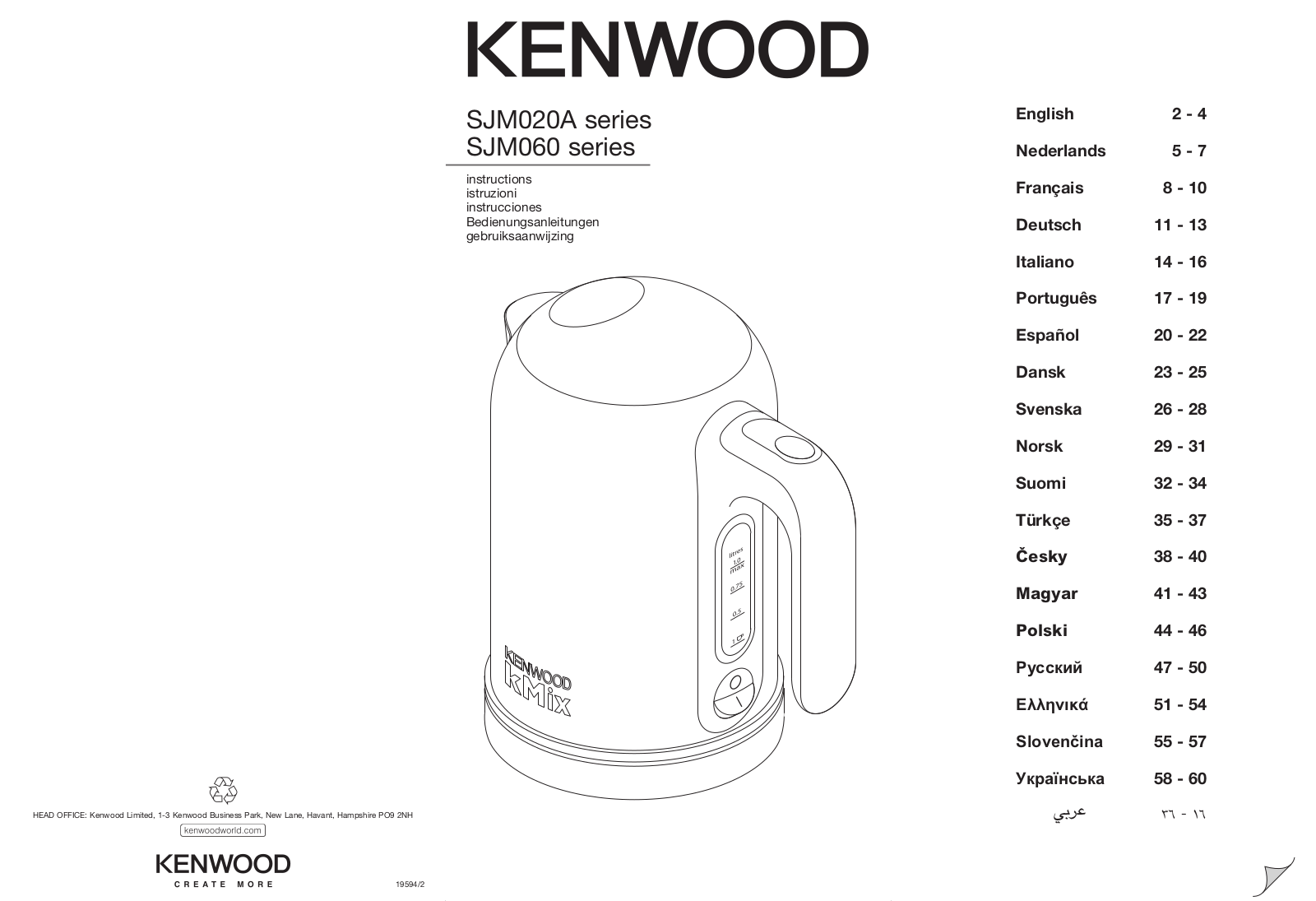 Kenwood SJM020RD User Manual