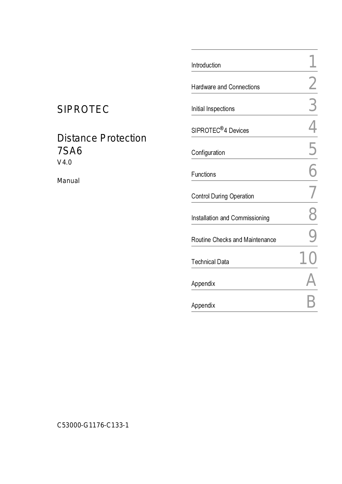 Siemens siprotec 7SA6 User Manual