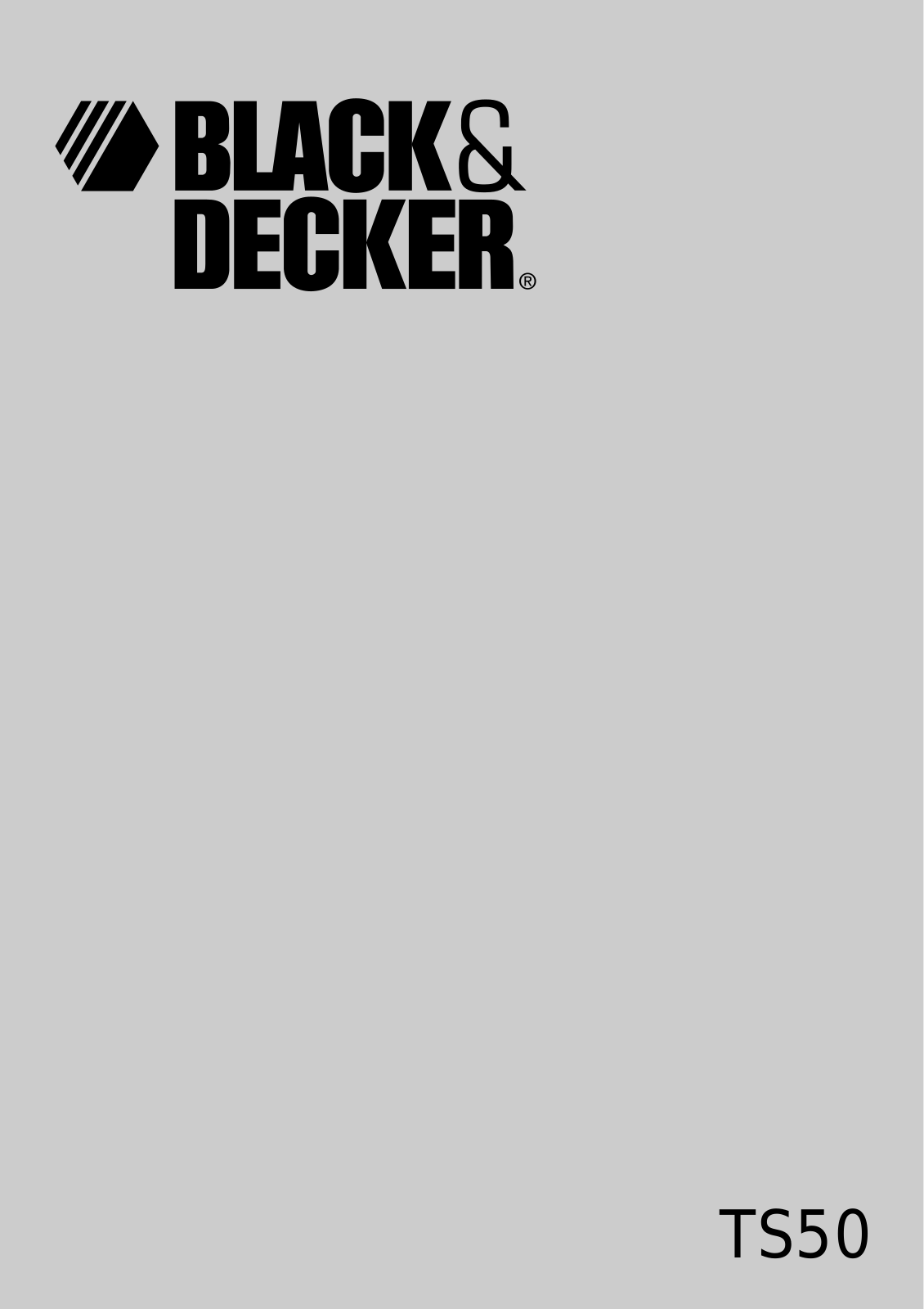 Black & Decker Ts50 Instruction Manual