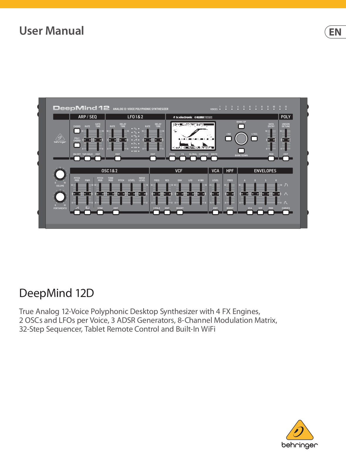 Behringer Deepmind 12D User Manual