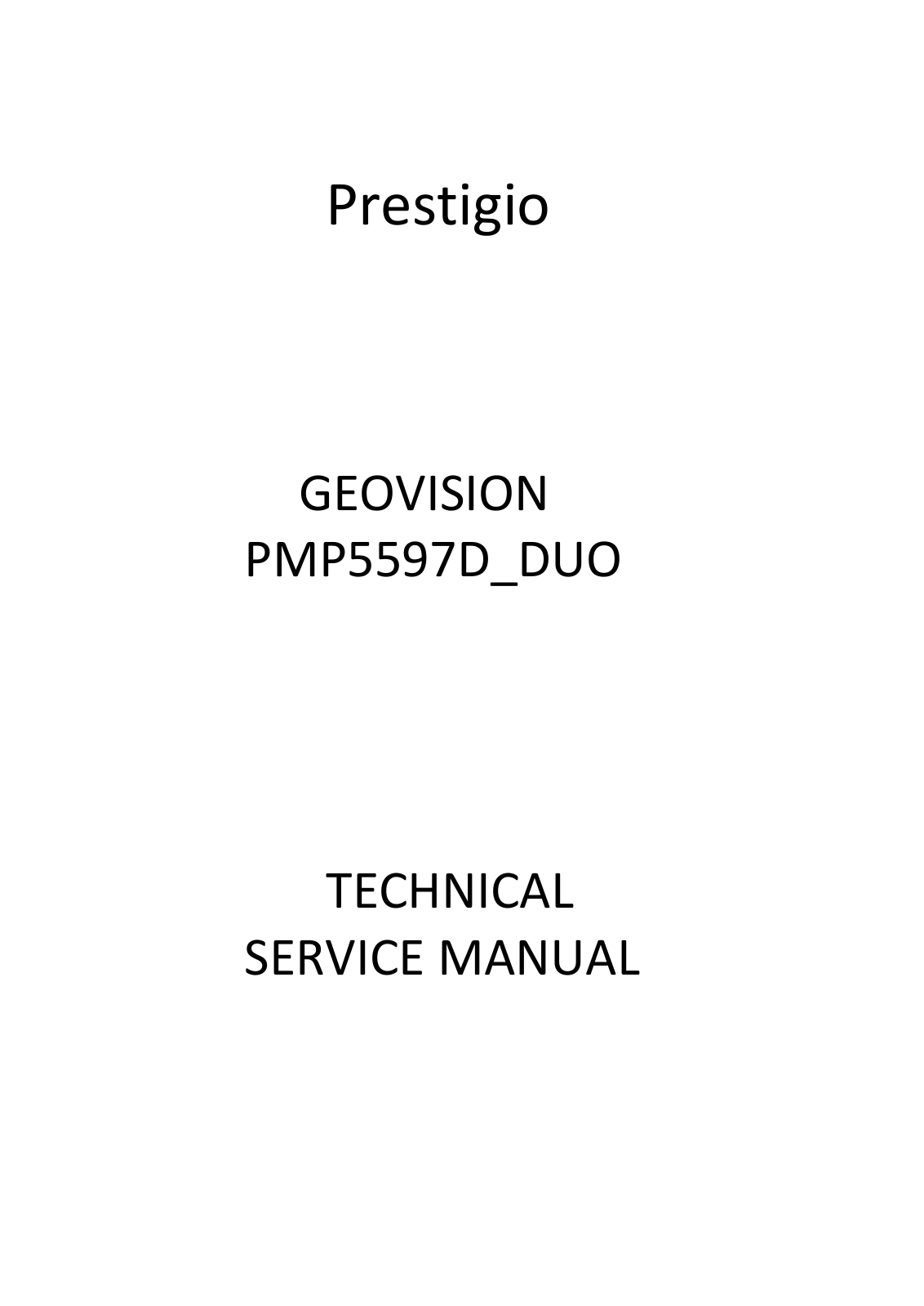 Prestigio GEOVISION PMP5597D DUO Service Manual