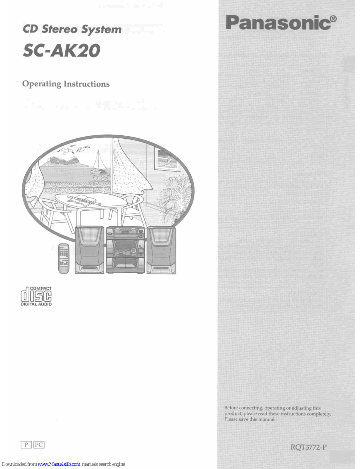 Panasonic SA-AK20, SB-AK20 Operating Instructions Manual