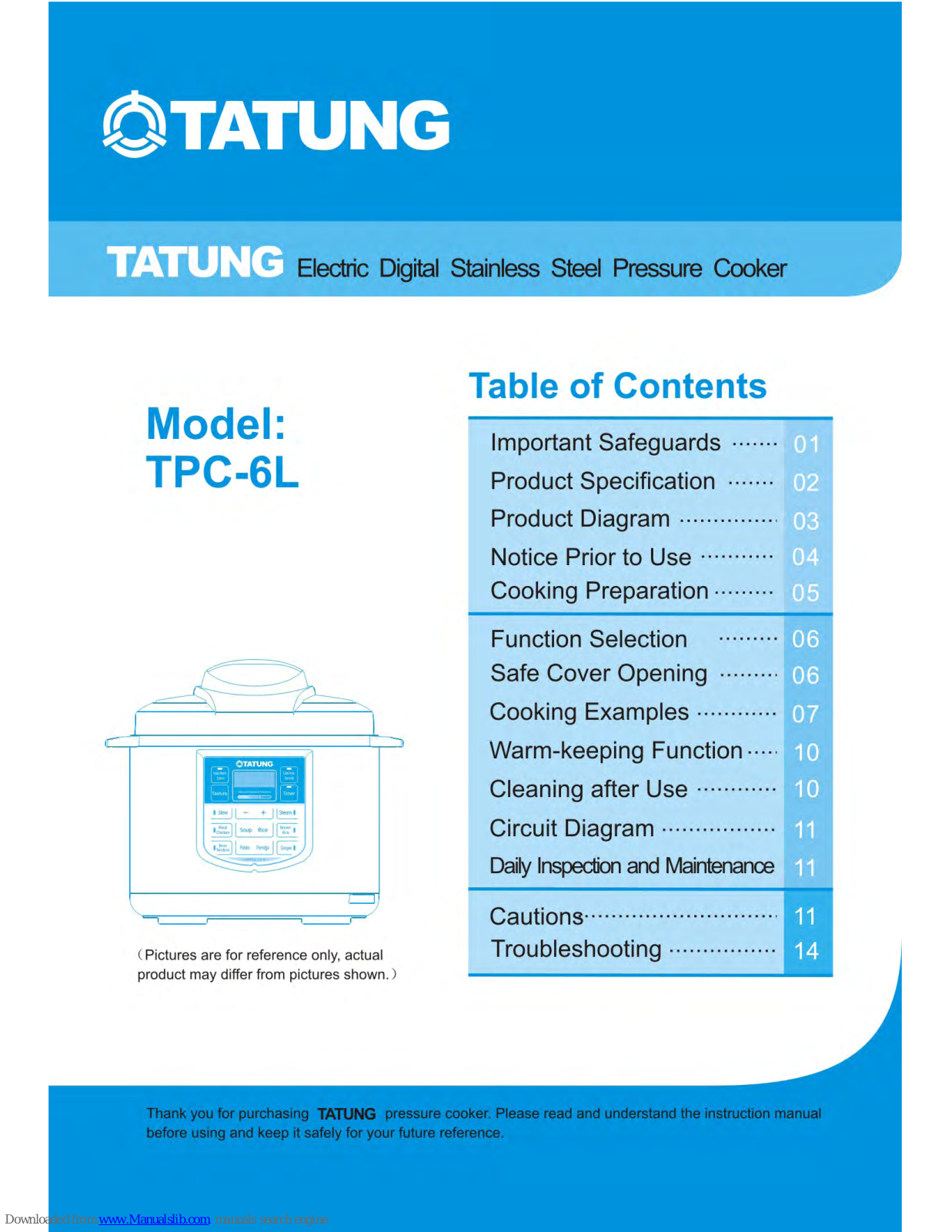 Tatung TPC-6L User Manual